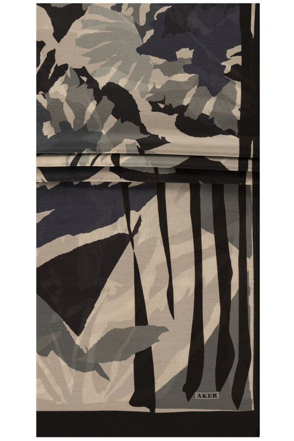 Mavi 75X200 İpek Koton Şal - 1