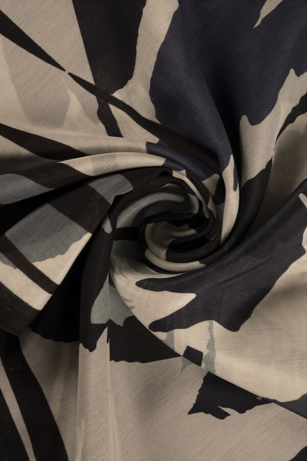 Mavi 75X200 İpek Koton Şal - 2