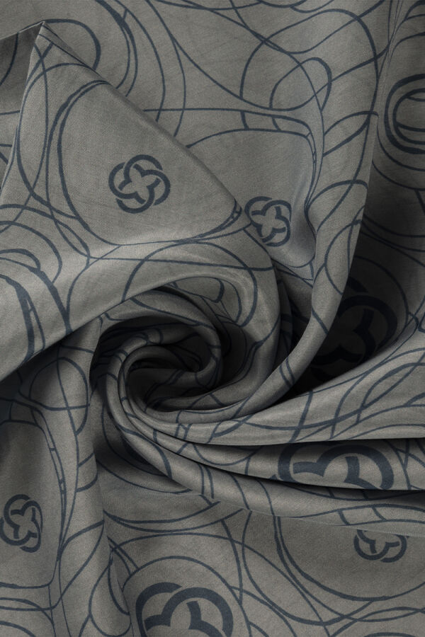 Mavi 75X200 İpek Koton Şal - 2