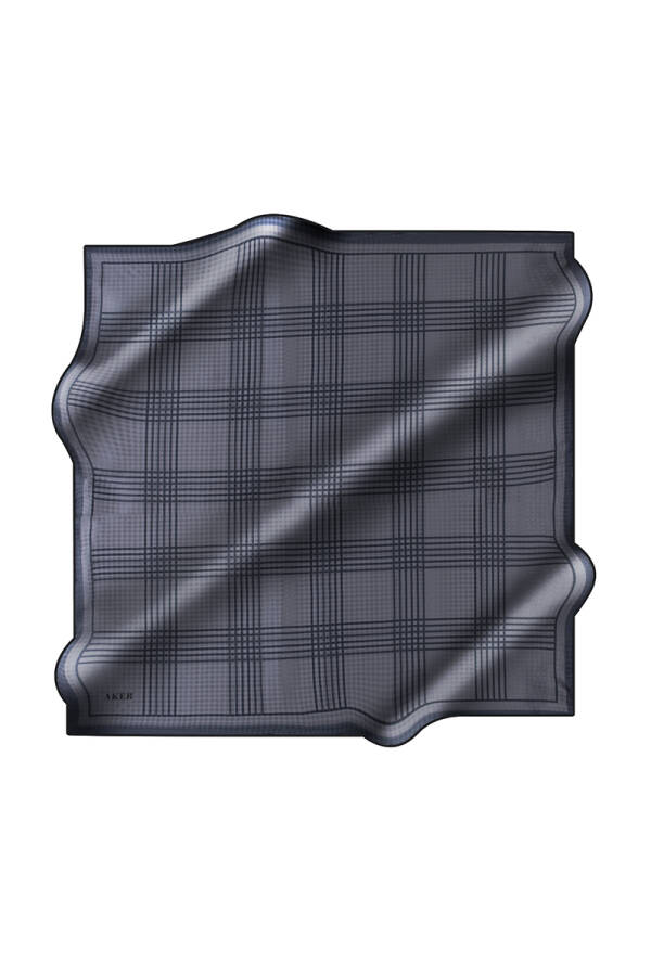 Geometrik Desenli 90X90 İpek Jakar - Aker