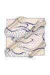 Logo Desenli 90X90 İpek Krep Saten 