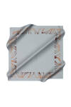 Mavi 90X90 İpek Krep Saten Eşarp 