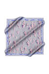 Mavi 90X90 İpek Krep Saten Eşarp 