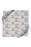 Mavi 90X90 İpek Krep Saten Eşarp 