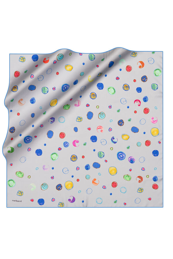 Mavi 90X90 İpek Twill Eşarp - Cacharel