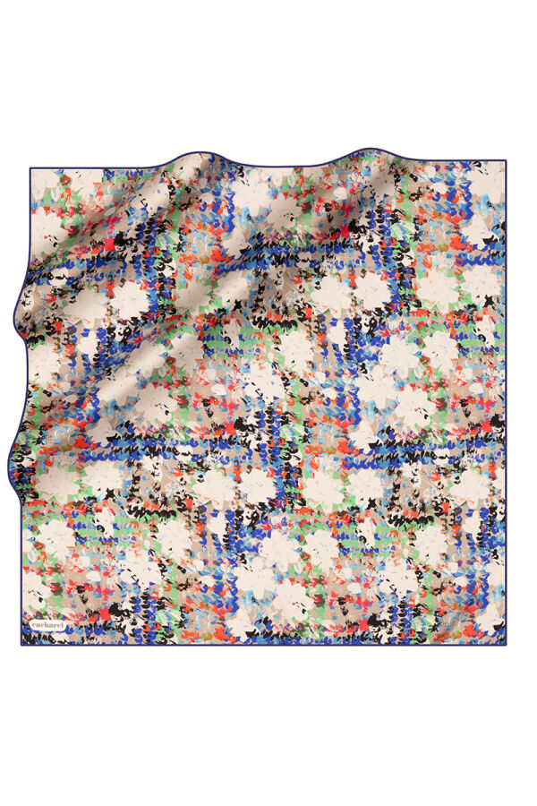Mavi 90X90 İpek Twill Eşarp - Cacharel