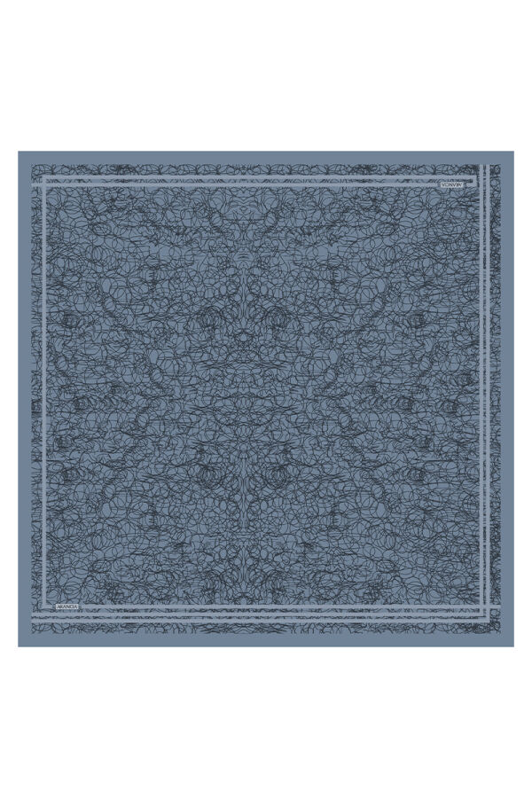 Mavi 90X90 İpek Twill Eşarp - ARANCIA