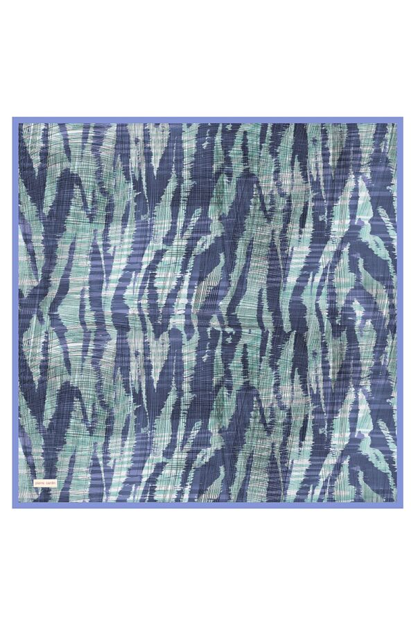 Mavi 90X90 İpek Twill Eşarp - 1