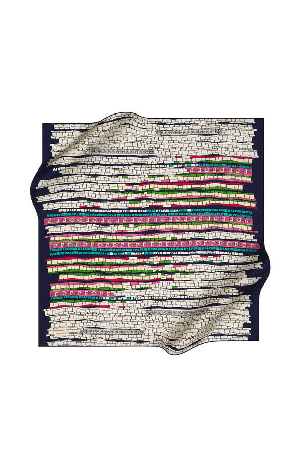 Geometrik Desenli 90X90 Pierre Cardin Tivil Eşarp - 1