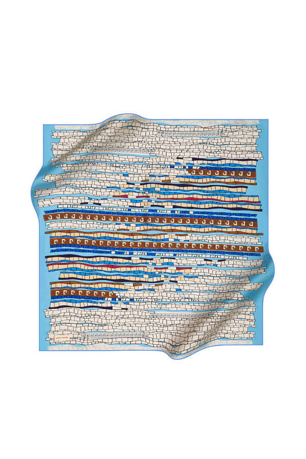 Geometrik Desenli 90X90 Pierre Cardin Tivil Eşarp - 1