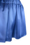 Mavi Beli Lastikli Saten Şort - 2