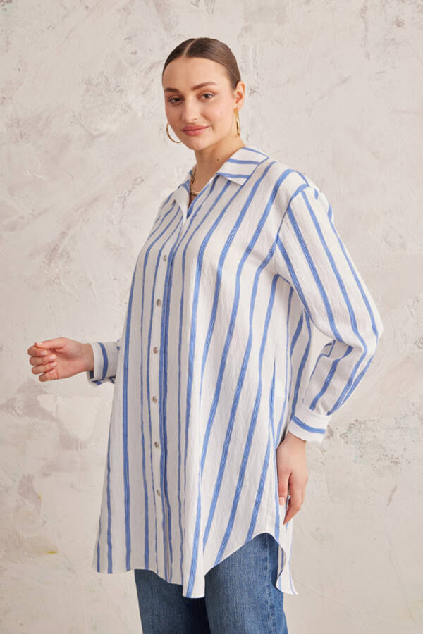 Mavi Çizgili Tunik - 2