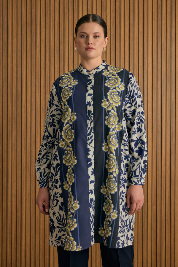 Mavi Desenli Tunik - 2