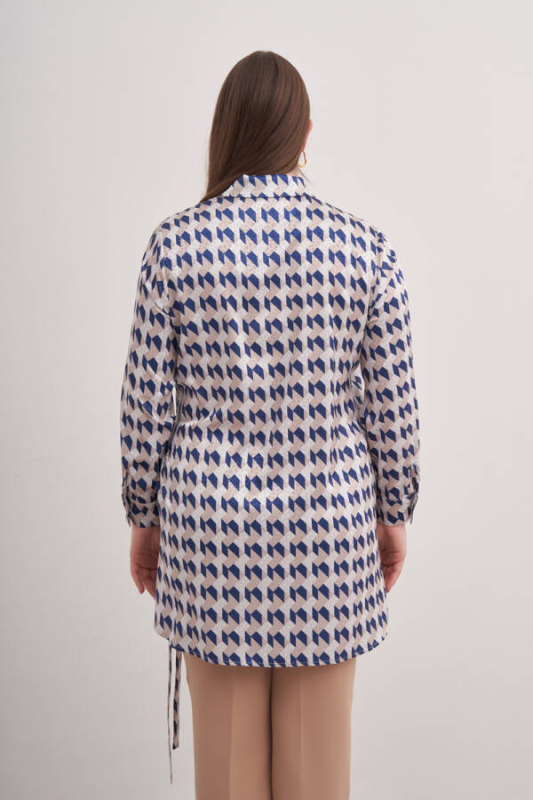 Mavi Desenli Tunik - 6