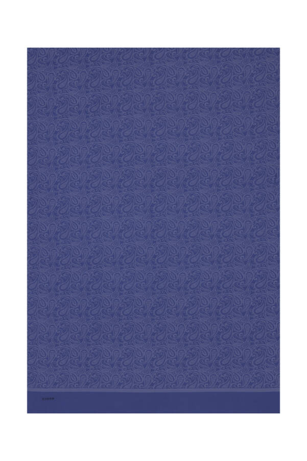 Mavi Etnik Desenli Jakar Şal - Aker