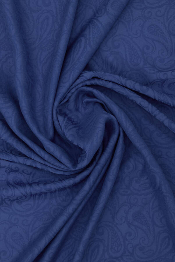 Mavi Etnik Desenli Jakar Şal - Aker (1)