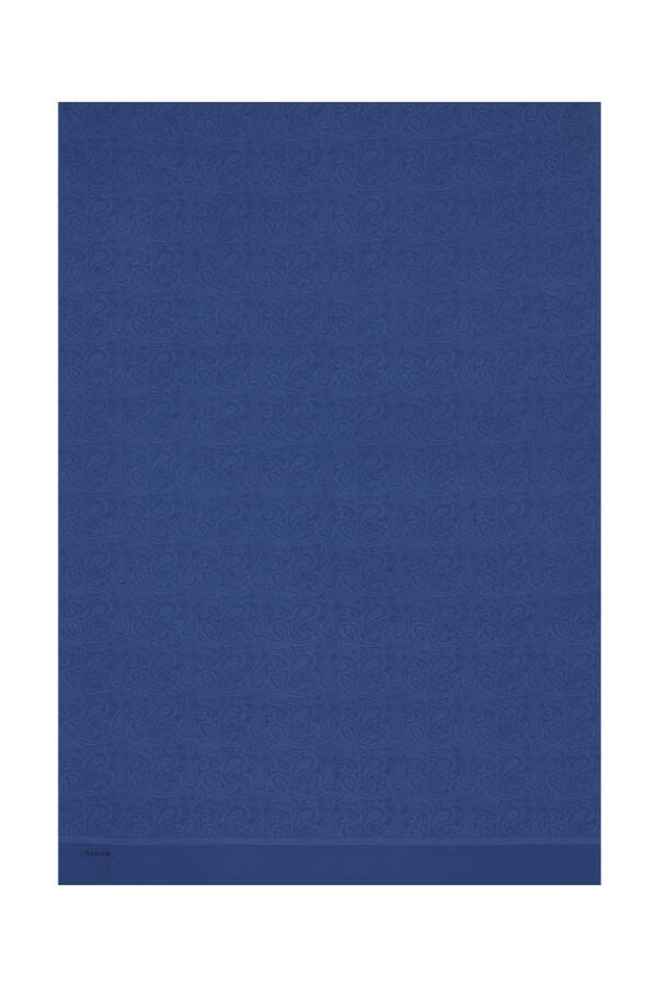 Mavi Etnik Desenli Jakar Şal - 1