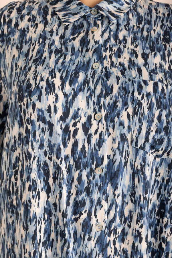 Mavi Leopar Desenli Viscon Tunik - 4