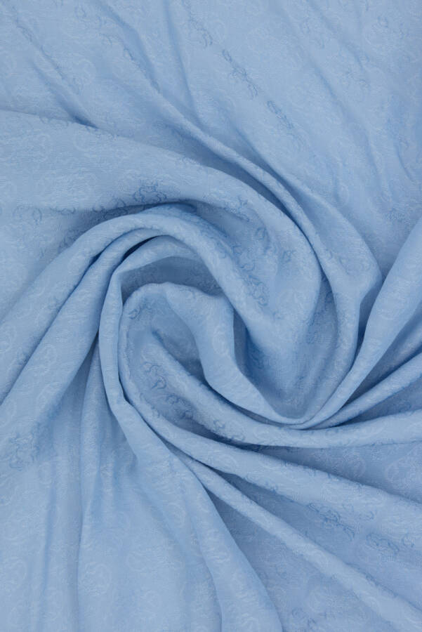 Mavi Monogram Jakar Eşarp - Aker