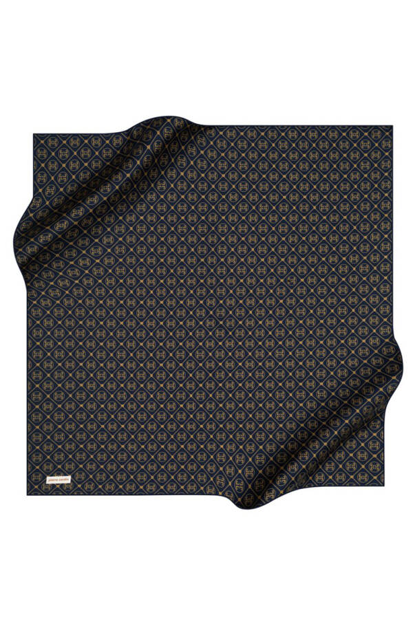 Logo Desenli 90X90 Pierre Cardin Krep Saten Eşarp - 1