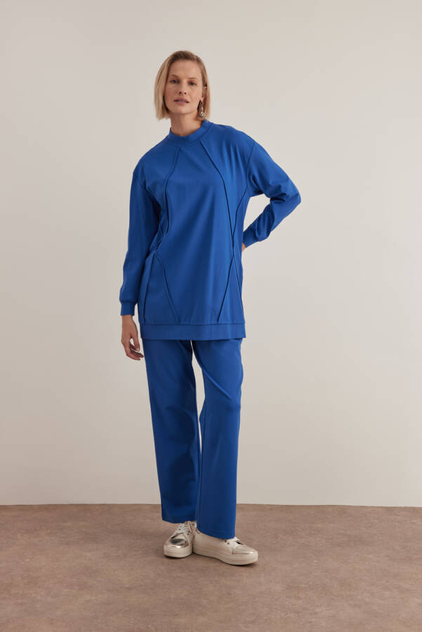 Mavi Rahat Kesim Pantolon - Aker