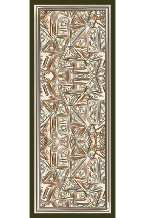 Geometrik Desenli Soft Touch Şal - 1