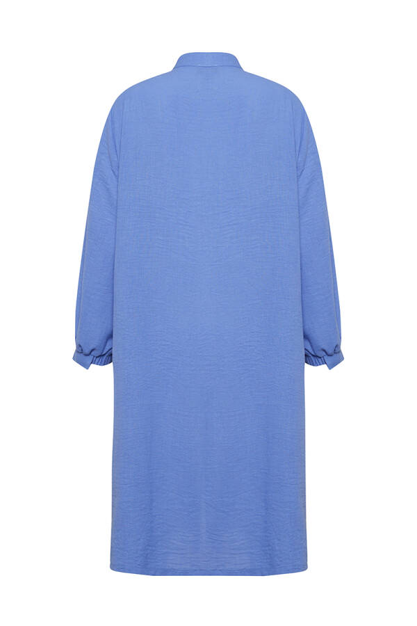 Menekşe Hakim Yaka İşlemeli Tunik - 2