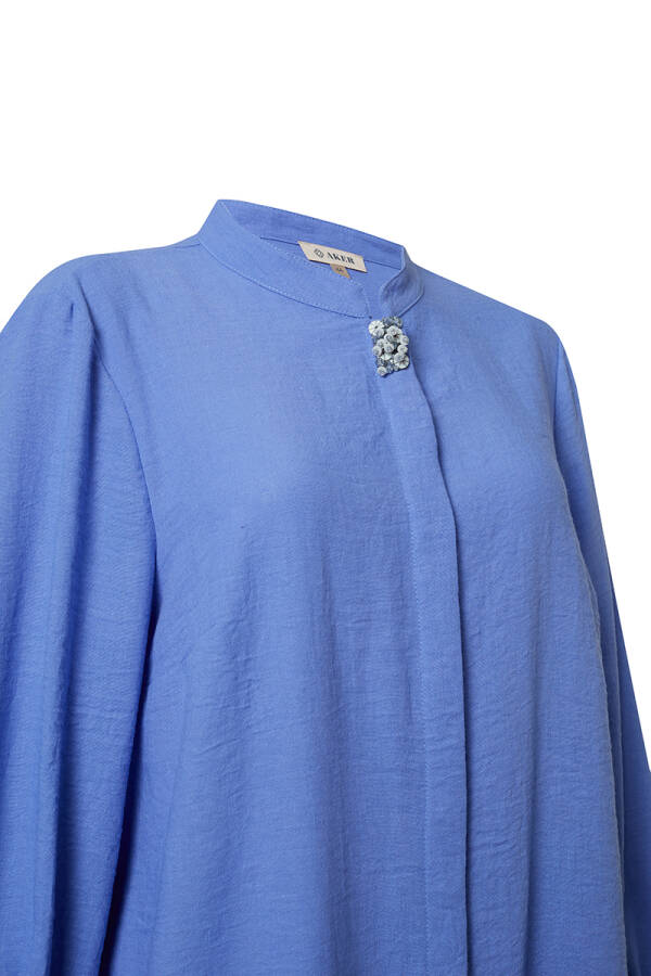 Menekşe Hakim Yaka İşlemeli Tunik - 3