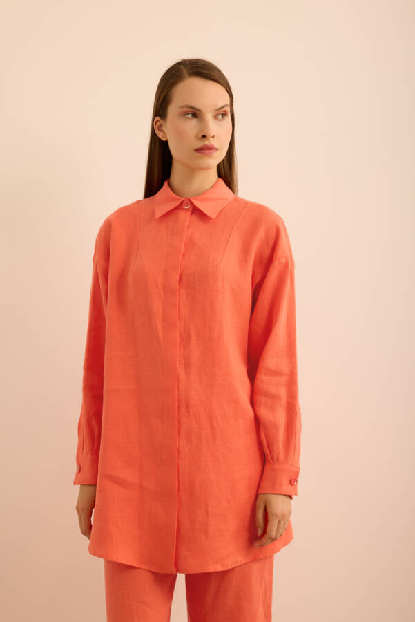 Mercan Keten Tunik - 4
