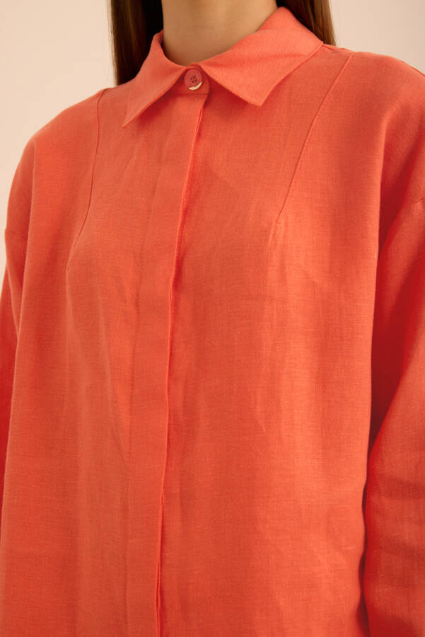 Mercan Keten Tunik - 5