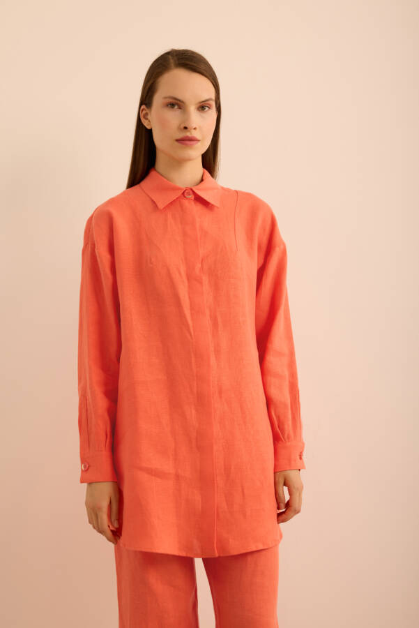 Mercan Keten Tunik - Aker