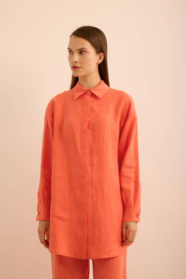 Mercan Keten Tunik - 5