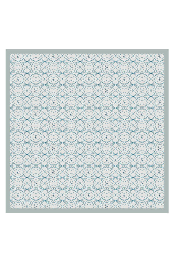 Mint 90X90 İpek Twill Eşarp - 1