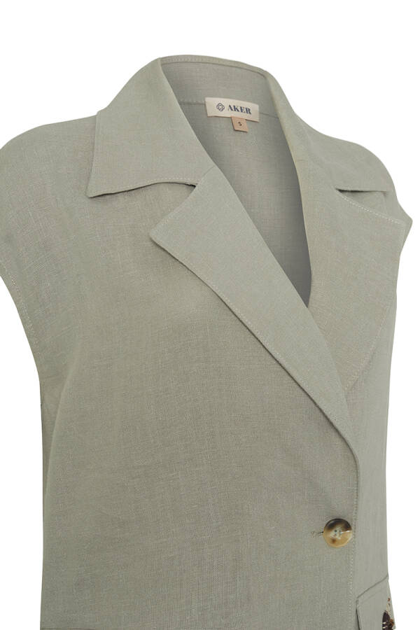 Mint Cepleri İşleme Detaylı Yelek - Aker (1)