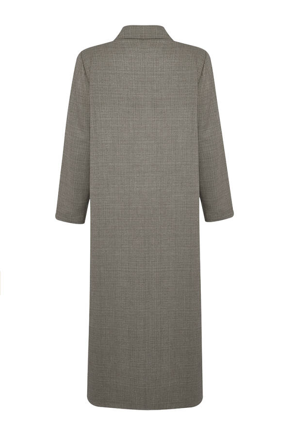 Siyah Mono Yakalı Pardösü - 3