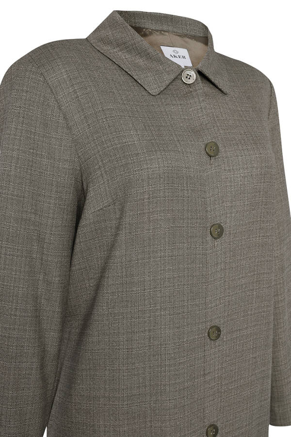 Siyah Mono Yakalı Pardösü - 2