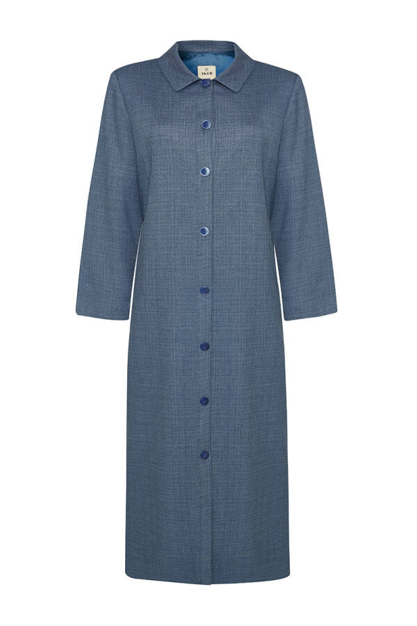 İndigo Mono Yakalı Pardösü - 1