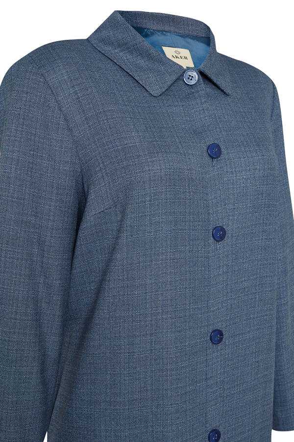 İndigo Mono Yakalı Pardösü - 2