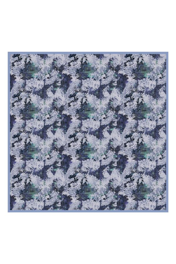 Mor 110X110 İpek Krep Saten Eşarp - Aker