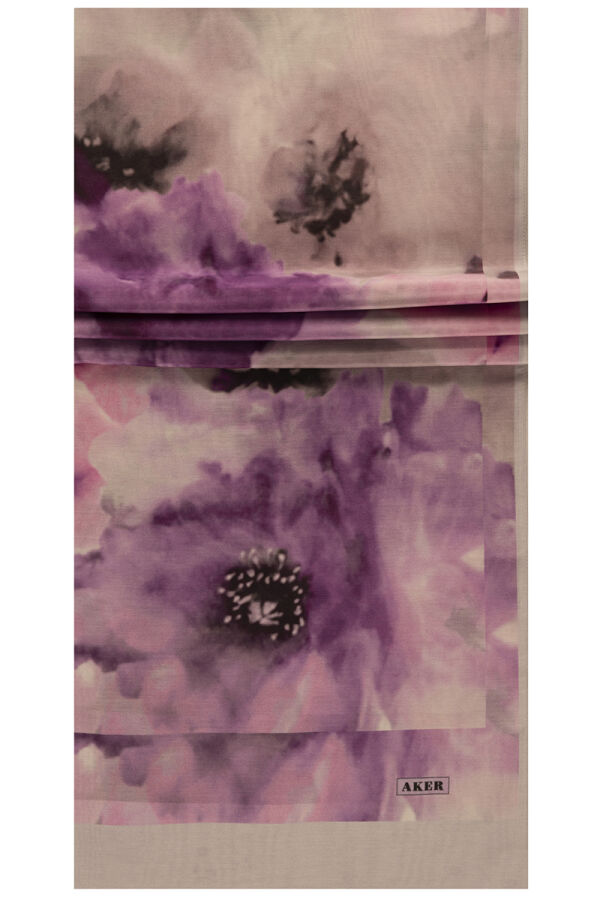 Mor 75X200 İpek Koton Şal - 1