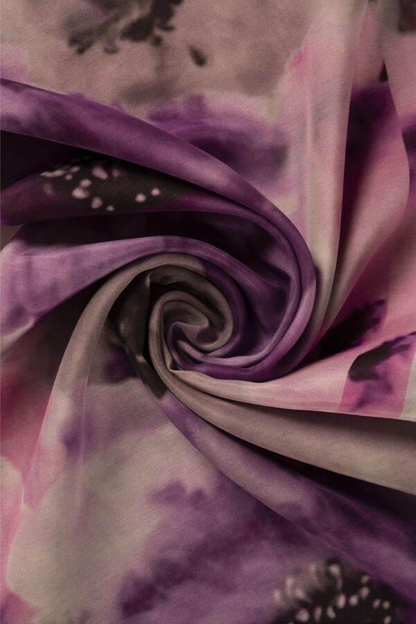 Mor 75X200 İpek Koton Şal - 2