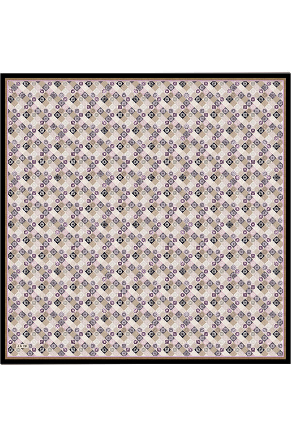 Mor 90X90 İpek Twill Eşarp - 1