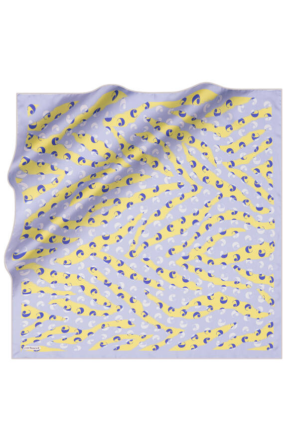 Mor 90X90 İpek Twill Eşarp - 1