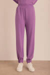 Mor Logo Detaylı Jogger Eşofman Altı - 2