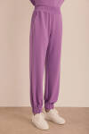 Mor Logo Detaylı Jogger Eşofman Altı - 4