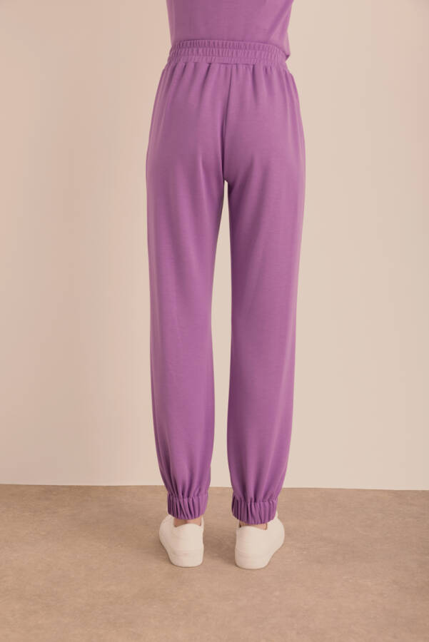Mor Logo Detaylı Jogger Eşofman Altı - 7