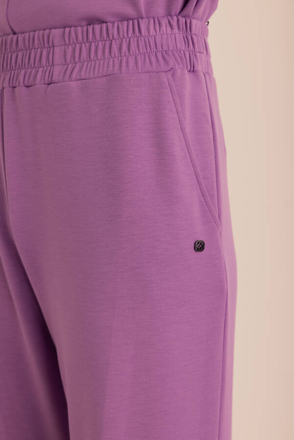 Mor Logo Detaylı Jogger Eşofman Altı - 3