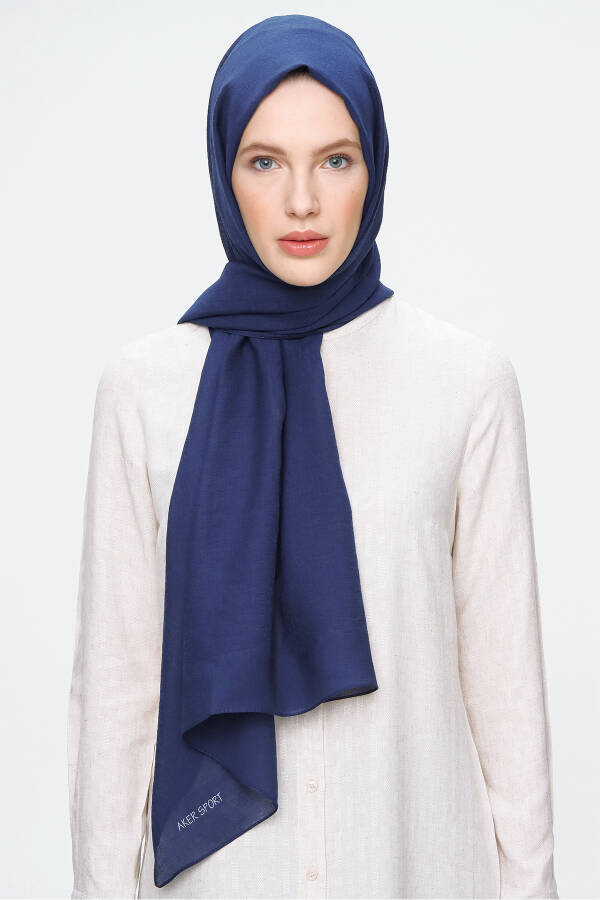 Lacivert 70X190 Mozaik Şal - 1
