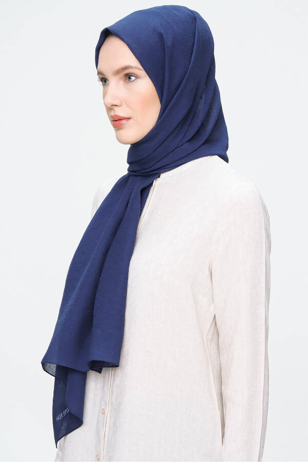 Lacivert 70X190 Mozaik Şal - 2