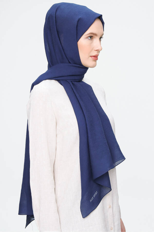 Lacivert 70X190 Mozaik Şal - 3